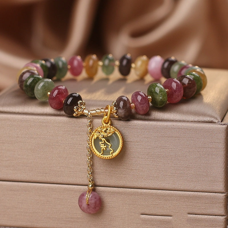 Bracelet en tourmaline pour bien-être et méditation