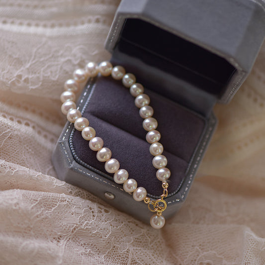 Bracelet en Perles Naturelles 14K Gold : Élégance et Qualité à votre Poignet !