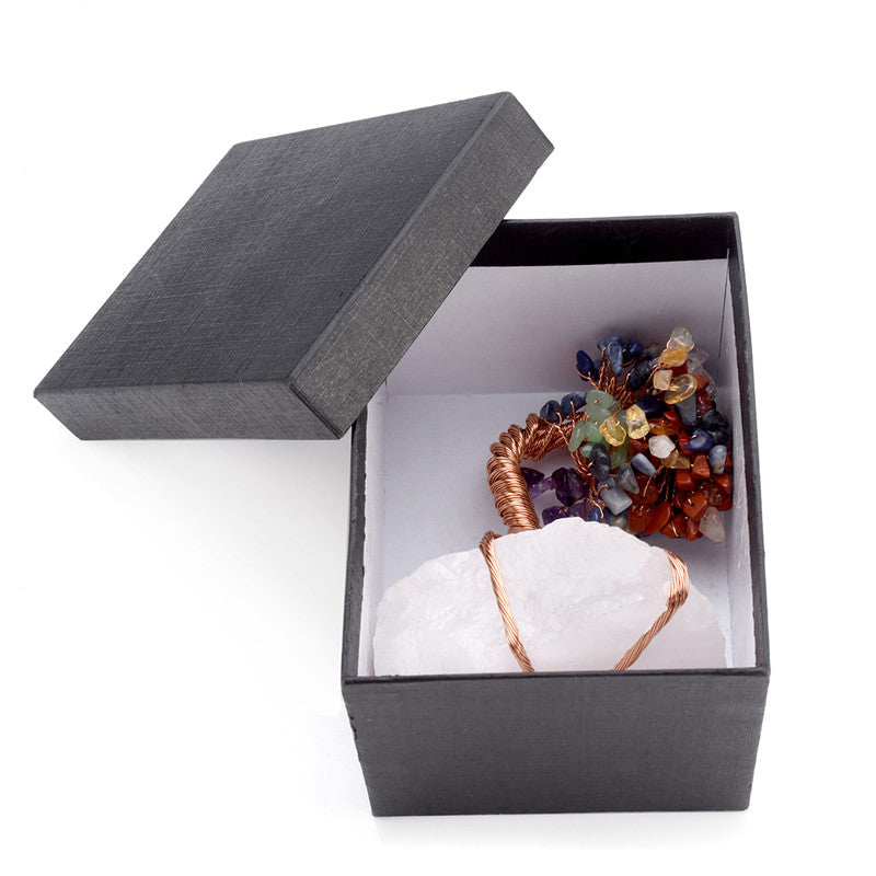 Emballage sécurisé de l'Arbre de Fortune en Quartz Rose, prêt à être expédié en toute sécurité