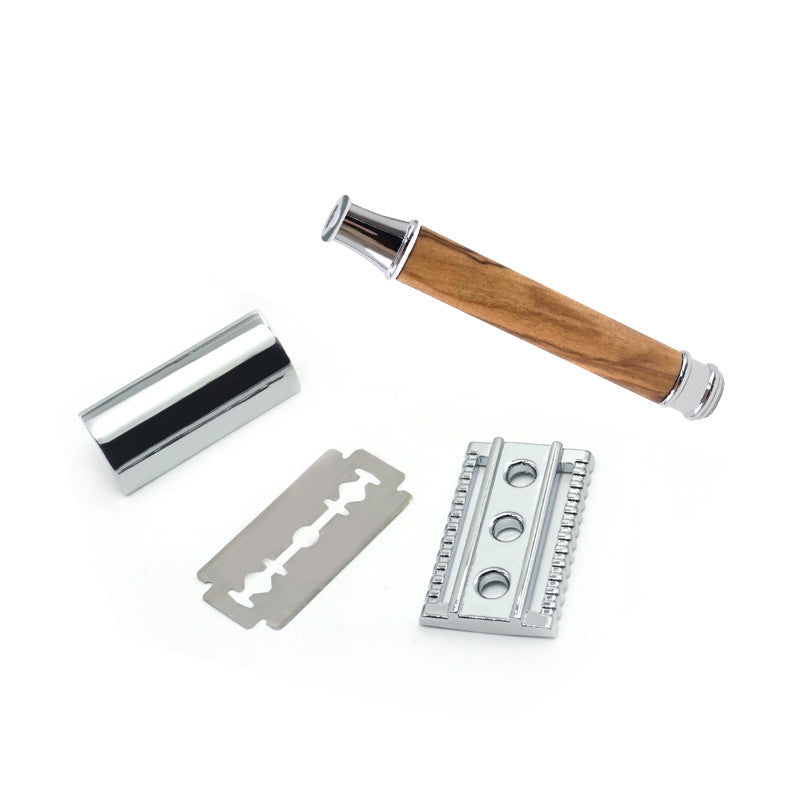 Rasoir démonté en Bois d'Olivier avec lame