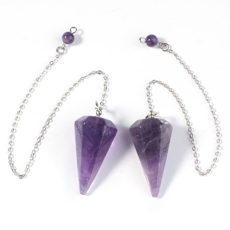 Hexagonal Cone Pendant in Natural Crystal Stone: Elegance and Energy for All Occasions ✨