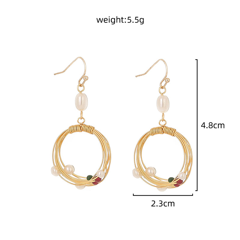 Dimensions des boucles d'oreilles en pierre naturelle