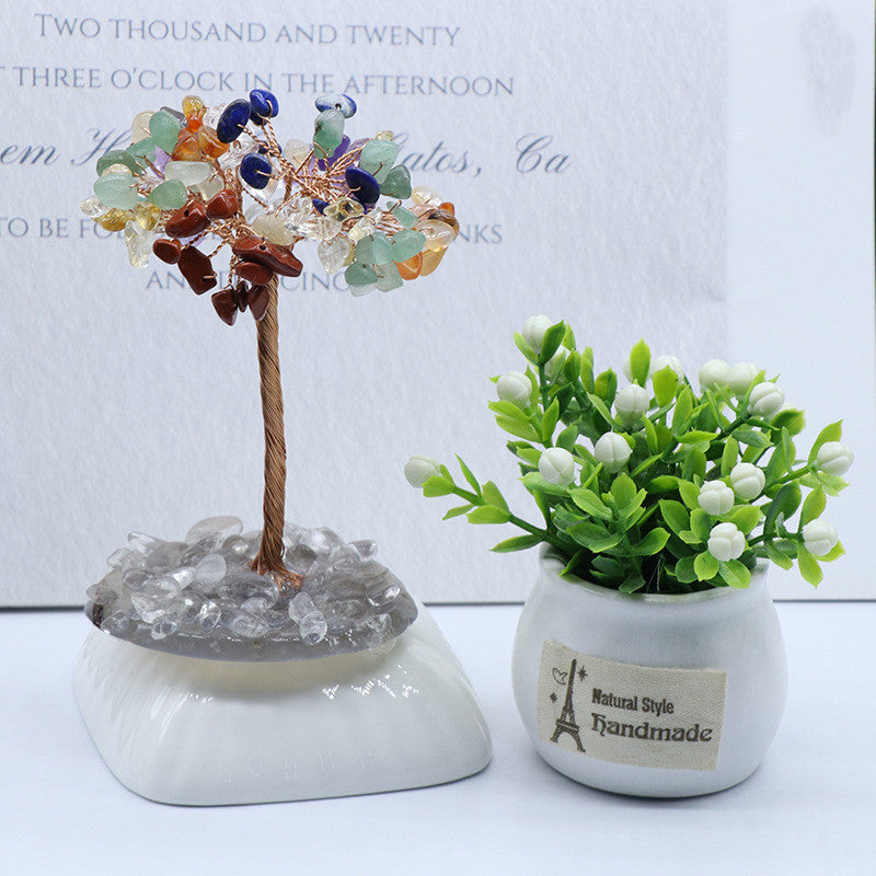 Arbre de Vie multicolore avec plante décorative