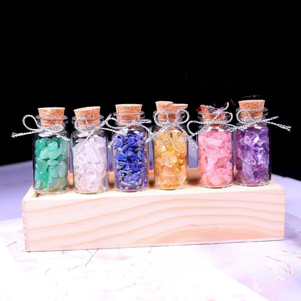 Coffret Cadeau en Cristaux Bruts – Améthyste et Pierres Énergétiques dans une Boîte en Bois Élégante