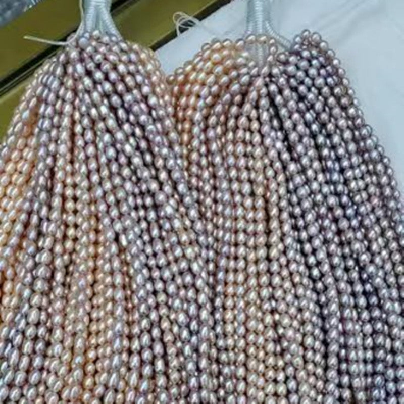 Fil de perles naturelles d’eau douce, 6.5-7.5 mm, disponible en champagne, violet et violet foncé, parfait pour bijoux faits main.