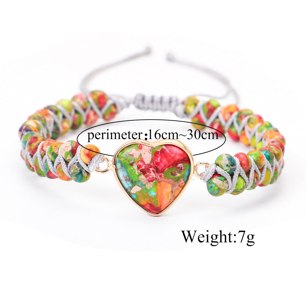 Bracelet Bohème en Pierre de l'Empereur, détails dimensions