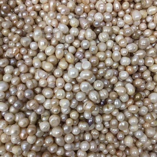 Perles Naturelles d'Eau Douce en Couleurs Pures 3mm-7mm
