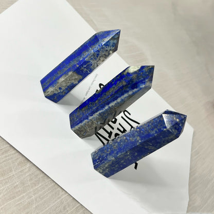 Colonnes de Cristal Lapis Lazuli Naturel - Formes Géométriques - 6 Tailles Disponibles