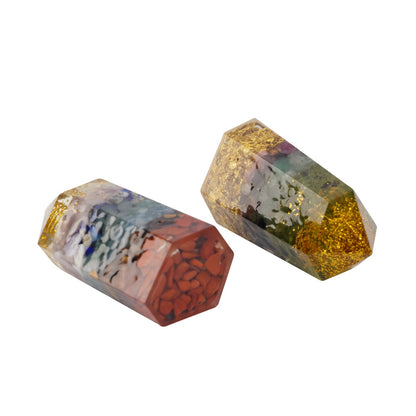 Epoxid-Ornament mit natürlichem Rohstein – Kristallsplitter