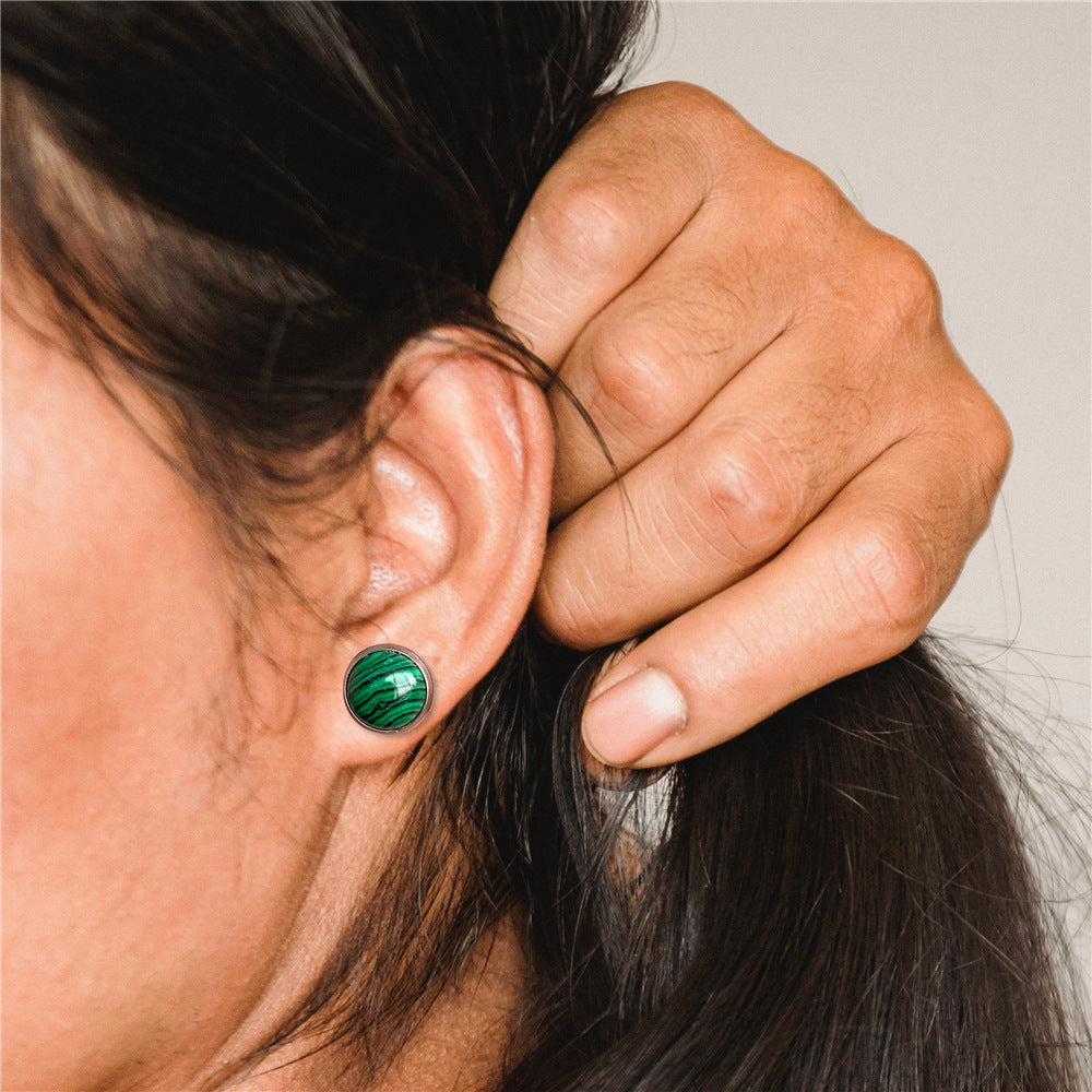 Lot de 6 paires de Boucles d'oreilles en Perles de Pierres Naturelles - Élégance semi-précieuse pour vos oreilles