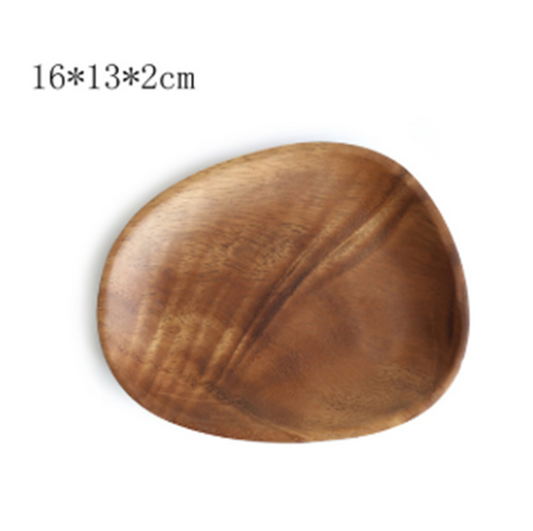 Special-Shaped Acacia Wood Walnut Tray