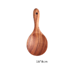 Ensemble de Cuillères et Écumoires en Bois de Teck Naturel (1-7 pièces) : Outils de Cuisine Élégants