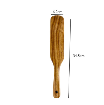 Ensemble de Cuillères et Écumoires en Bois de Teck Naturel (1-7 pièces) : Outils de Cuisine Élégants