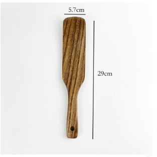 Ensemble de Cuillères et Écumoires en Bois de Teck Naturel (1-7 pièces) : Outils de Cuisine Élégants