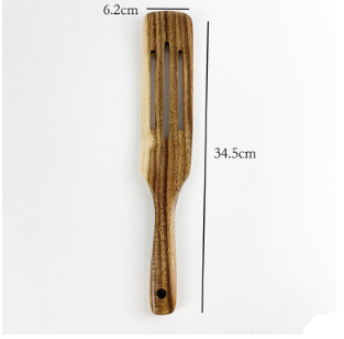 Spatule fendue en bois de teck 34,5x6,2 cm