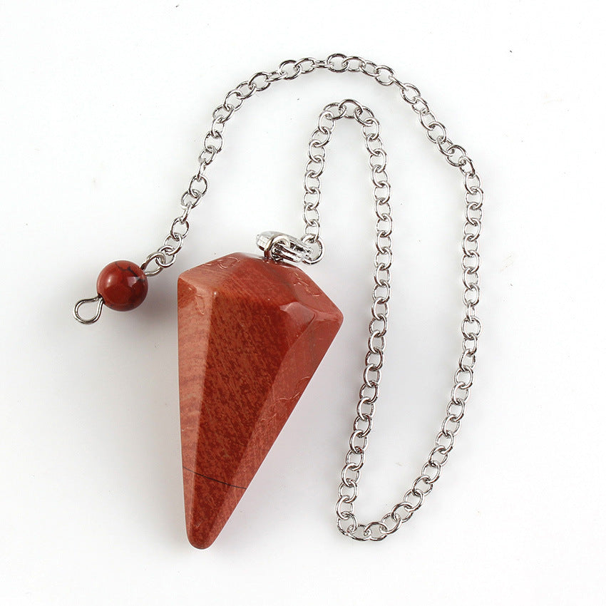 Hexagonal Cone Pendant in Natural Crystal Stone: Elegance and Energy for All Occasions ✨