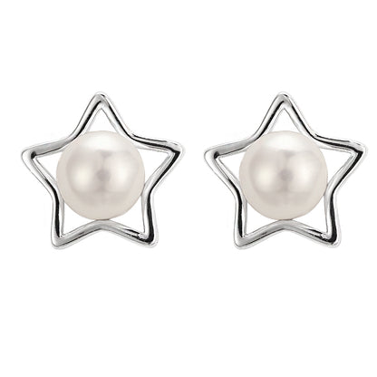 Boucles d'oreilles en argent sterling avec perles naturelles - Ajoutez une touche d'élégance à votre look ! ✨