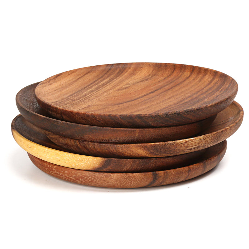 Creative Acacia Wood Log-Shaped Tray for Coffee