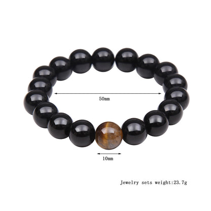 Bracelet en Pierre Œil de Tigre Naturelle – Bijou Anti-Fatigue Unisexe