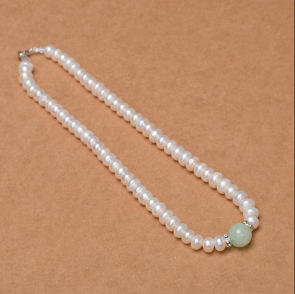 Collar de perlas naturales blancas y voluminosas - ¡Elegancia en su máxima expresión! ✨
