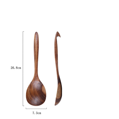 Ensemble d'Ustensiles de Table en Bois d'Acacia Naturel : Bols et Assiettes