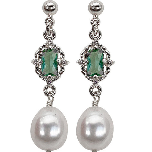 ✨ Pendientes de perlas naturales de agua dulce de plata de ley: elegancia y pureza atemporales