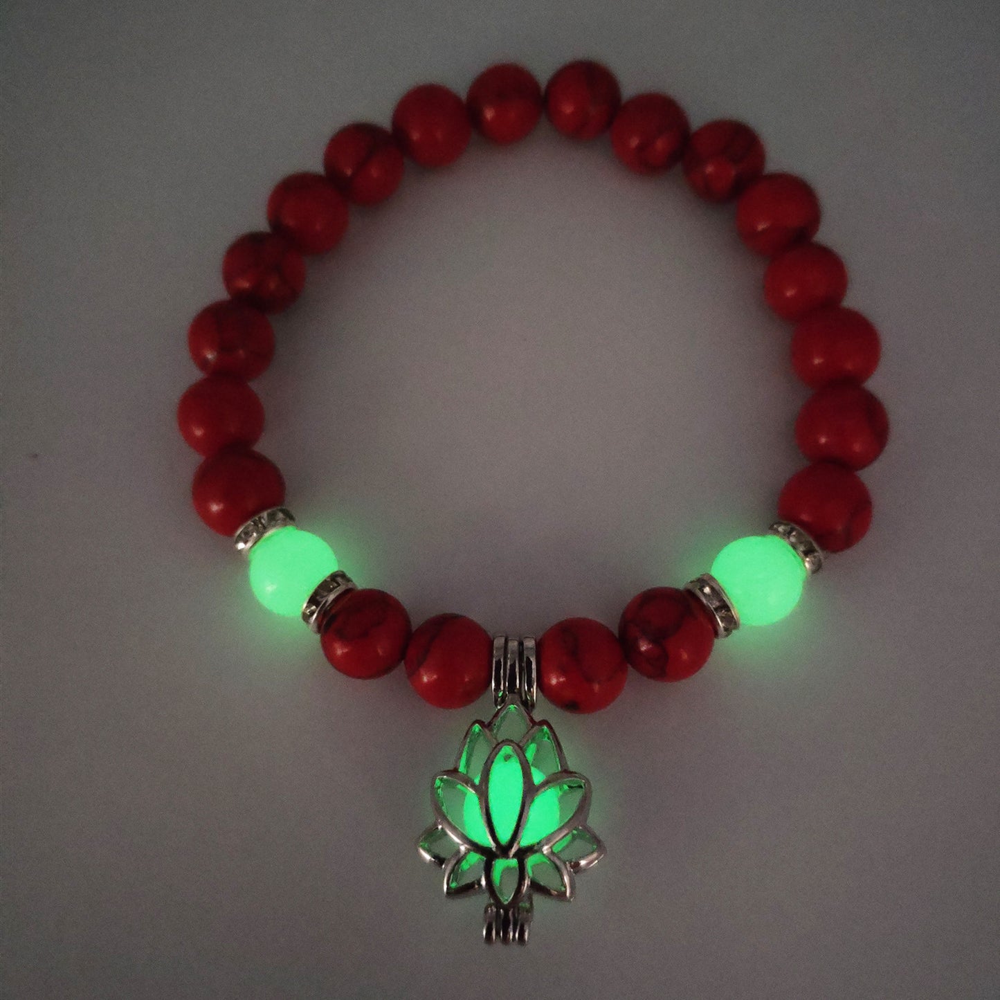 Bracelet Énergétique en Pierre Naturelle de Lotus Lumineuse – Bijou Lumineux en Pierre