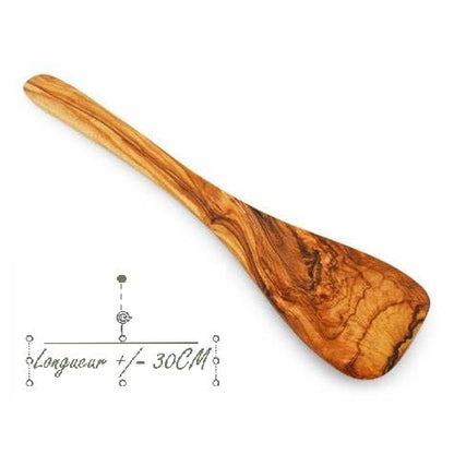 Zerazi | Spatule De Cuisine | Bois d’Olivier | | 30cm | Écologique | Entièrement Fabriqué À La Main | Durable | Hygiénique