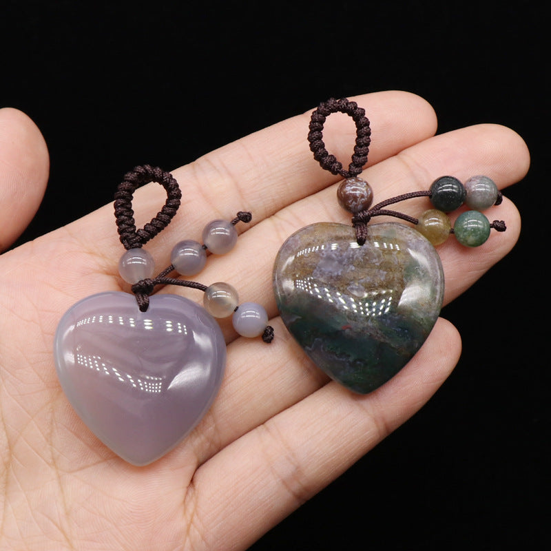 Pendants Heart in Various Natural Stones - Express Your Love with Style and Energy ❤️