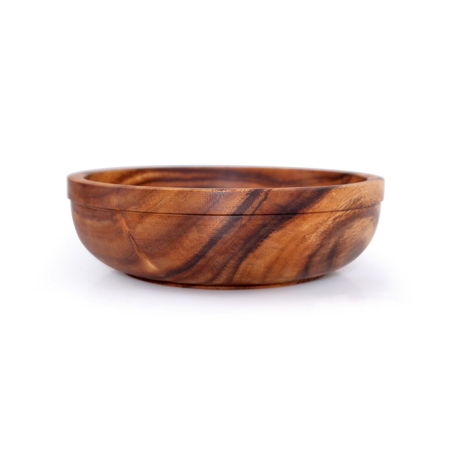 Natural Acacia Wood Tableware Set: Bowls and Plates