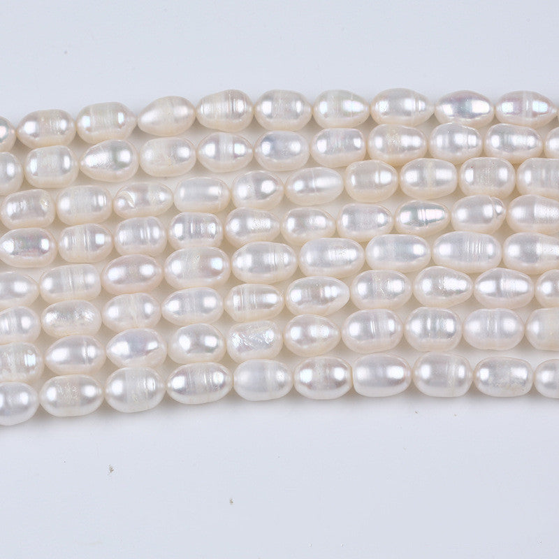 Perles en Nacre Blanche Naturelle d’Eau Douce - DIY (7-8 mm)