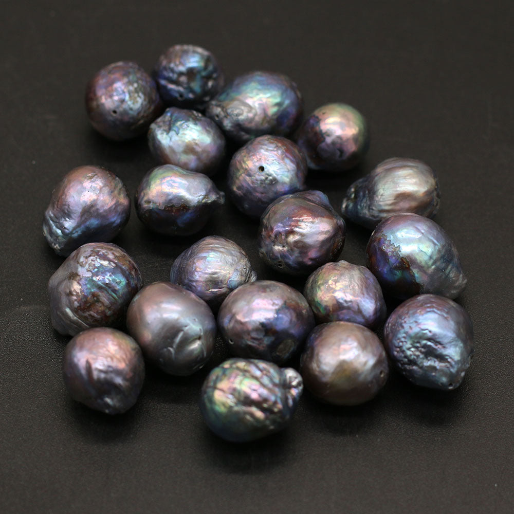 Perles Baroques en Nacre d'Eau Douce Naturelle - Lot de 2