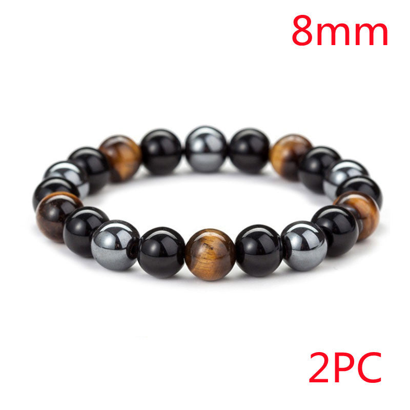 Bracelet en Pierre Œil de Tigre Naturelle – Bijou Anti-Fatigue Unisexe