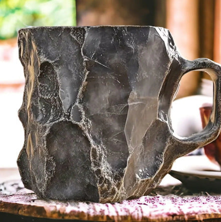 Tasse à Café en Résine Minérale de 400 ml avec Anse – Élégante et Durable, Idéale pour la Maison et le Bureau