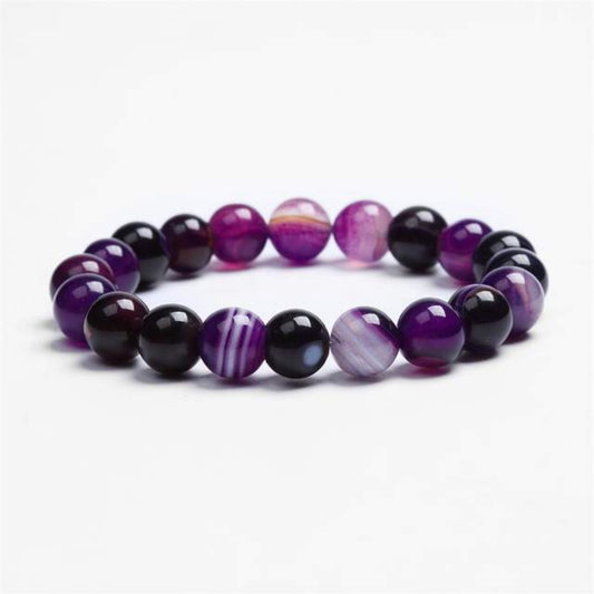 Armband aus natürlichem violettem Achatstein für Damen: Eleganz und natürliche Vorteile ✨