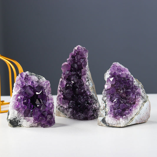 Natural Amethyst Cluster Decoration - Raw Mineral Stone