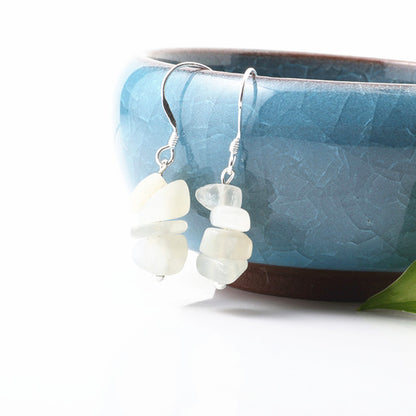 Earrings in Natural Stone - Elegance and Geometric Style