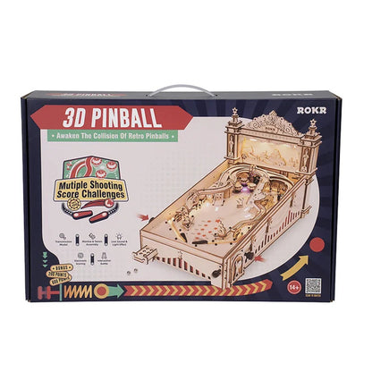 Boîte du puzzle ROKR 3D Pinball, défis de tir