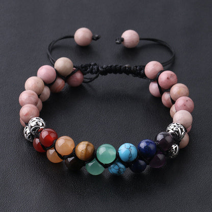 Bracelet en perles de pierres naturelles - Équilibre et élégance