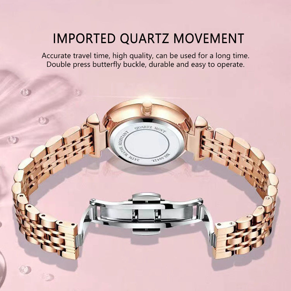 Montre Femme Étanche Mode Quartz – Style Décontracté et Élégant