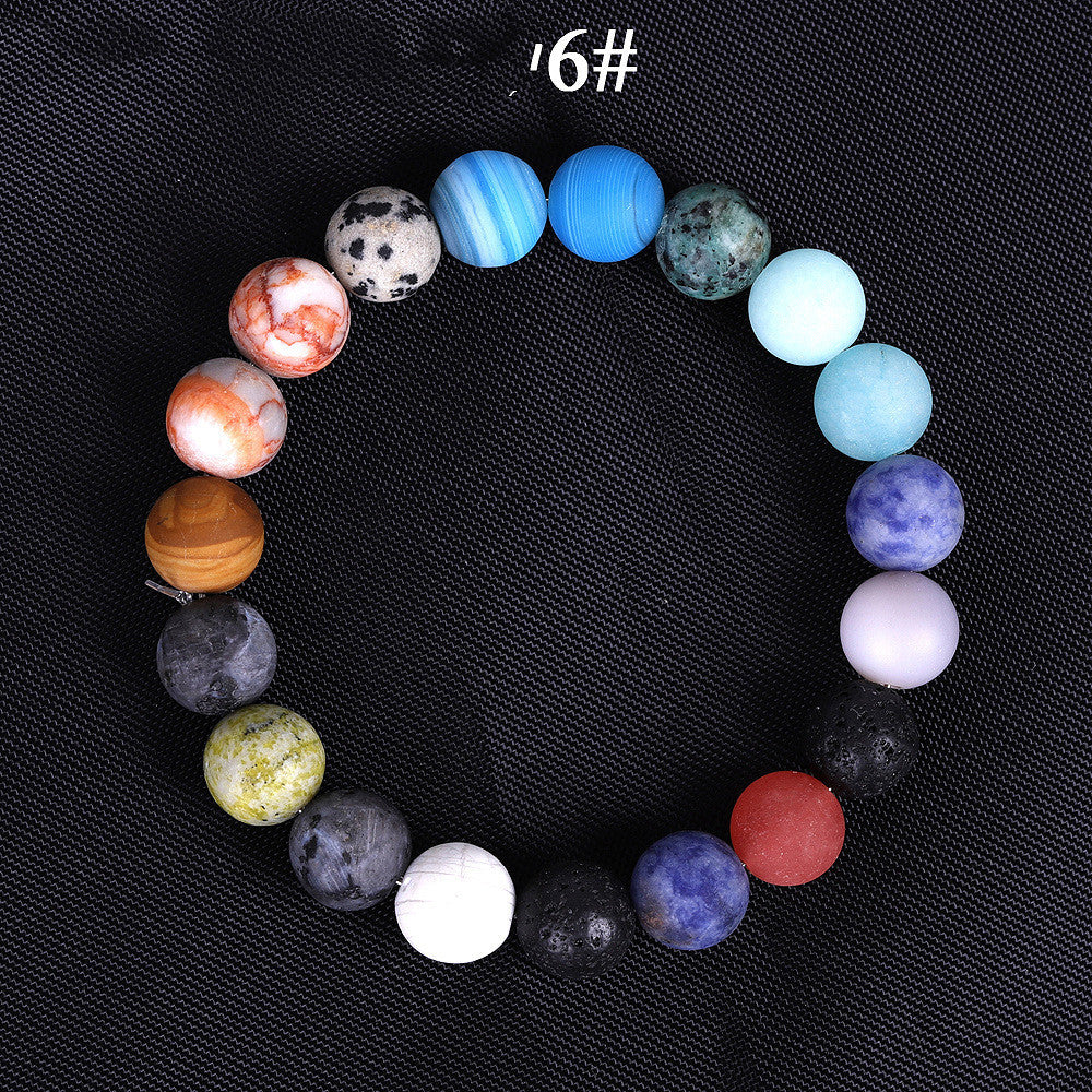 Bracelet Système Solaire en Pierres Naturelles – Bracelet Mala Chakra Univers pour Hommes et Femmes