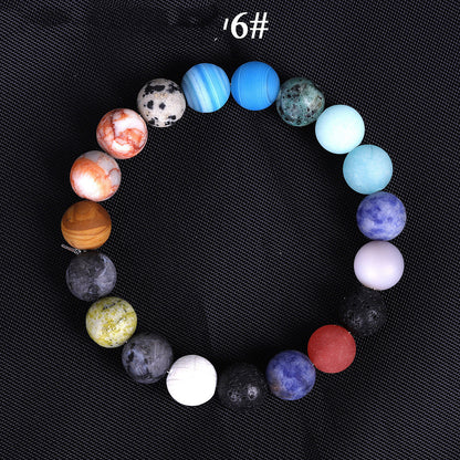 Bracelet Système Solaire en Pierres Naturelles – Bracelet Mala Chakra Univers pour Hommes et Femmes