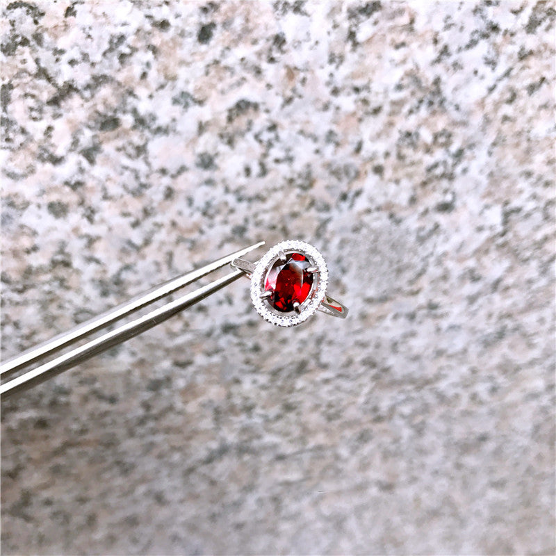 Natural Mozambique Ruby Garnet Stud Earrings