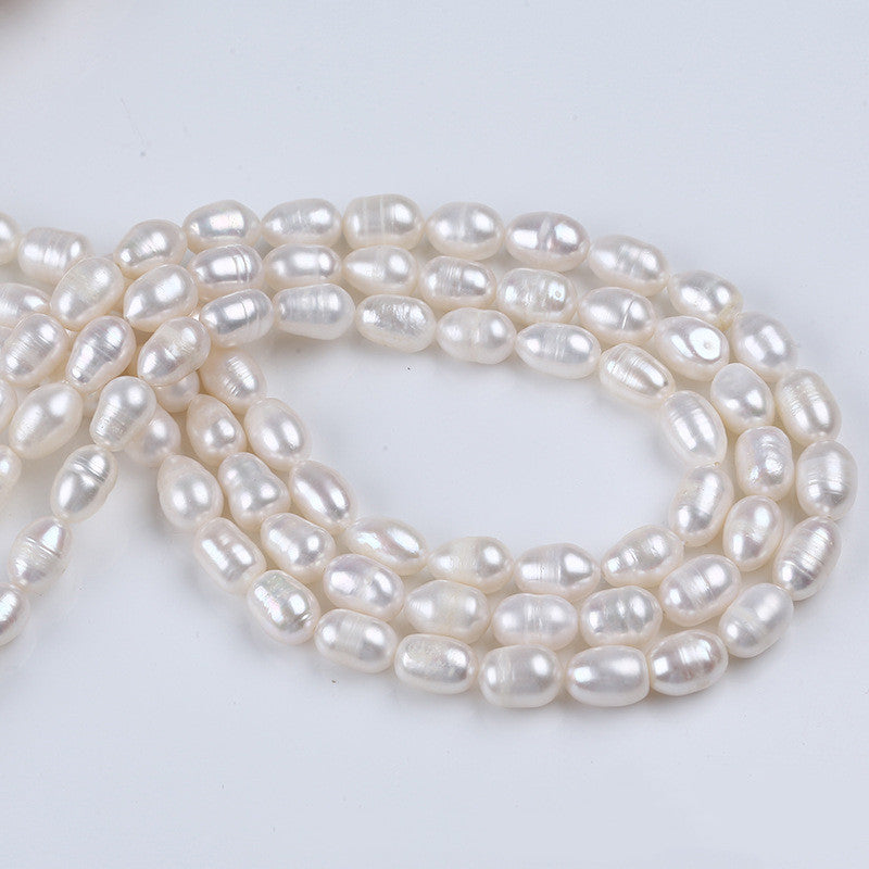 Perles en Nacre Blanche Naturelle d’Eau Douce - DIY (7-8 mm)