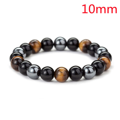 Bracelet en Pierre Œil de Tigre Naturelle – Bijou Anti-Fatigue Unisexe