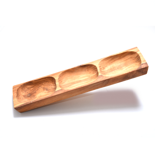 Zerazi | Tapas and Appetizer Platter | Olive Wood | Approximately 33/9cm | Eco-Friendly | Entirely Handcrafted | Durable | Hygienic