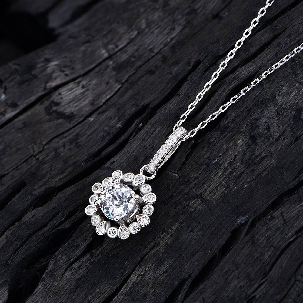 Collier en argent 925 avec diamant blanc