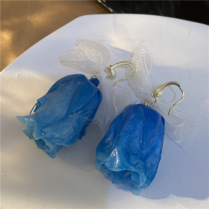 Unique Enchanting Blue Earrings - A Journey Towards Immortality ✨