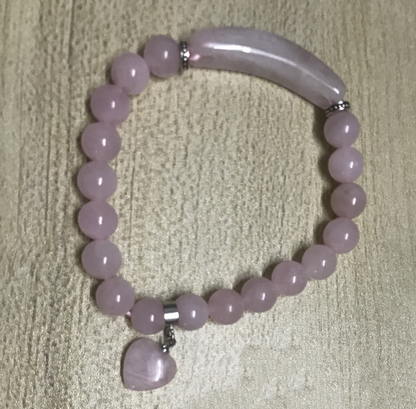 Colgante de amor, pulsera de piedra de cristal natural, joyería