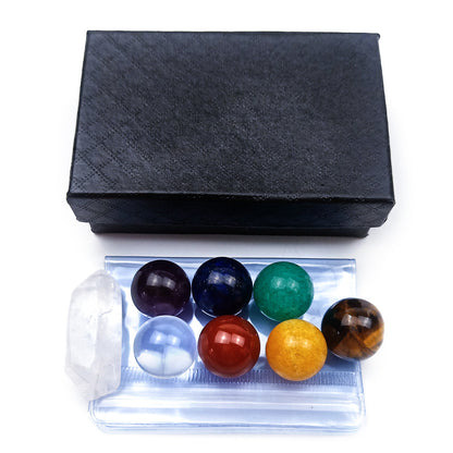 Collection de Boules Chakra Colorées - Ornement de 16 mm